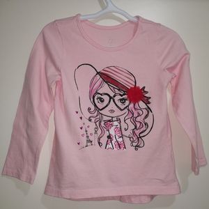 Pink long sleeve tee by